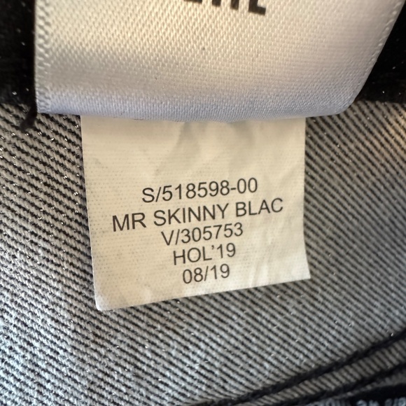 Banana Republic Womens Mid-Rise Skinny Glitter Jeans Black 28 Retro Disco Preppy - Picture 10 of 15